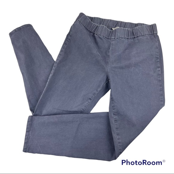 SOFT SURROUNDINGS Metro Leggings Jeggings Snaps M 12 Blue Gray - Picture 1 of 11